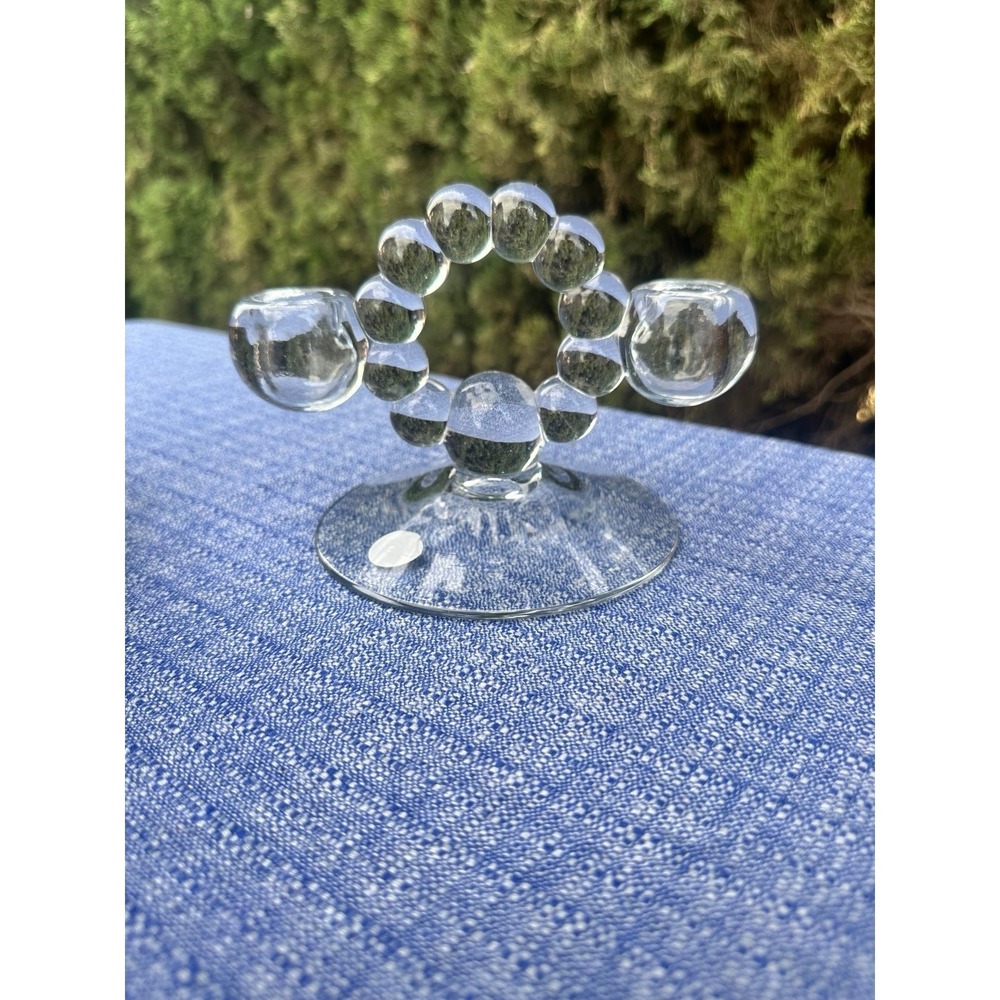 Vintage 1940's Imperial Glass Co. Double Candlestick Holders - Picture 3 of 9